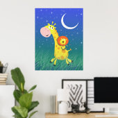 Poster Starry Night on the Savannah Kid's Art Print (Bureau à domicile)