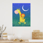 Poster Starry Night on the Savannah Kid's Art Print (Cuisine)
