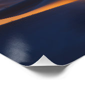 Poster Starry Night Over Golden Desert Dunes Landscape (Coin)