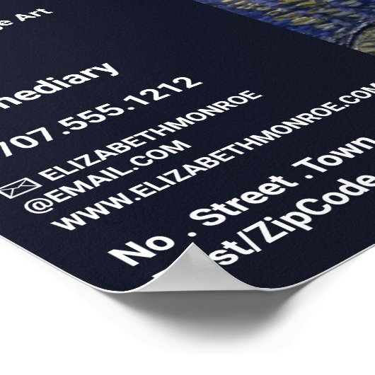 Poster Starry Night Over the Rhone, Concessionnaire d'art (Coin)