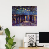Poster Starry Night Over the Rhone par Vincent van Gogh (Bureau à domicile)