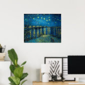 Poster Starry Night Over the Rhone par Vincent van Gogh (Bureau à domicile)