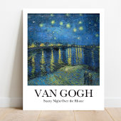 Poster Starry Night Over the Rhone par Vincent van Gogh
