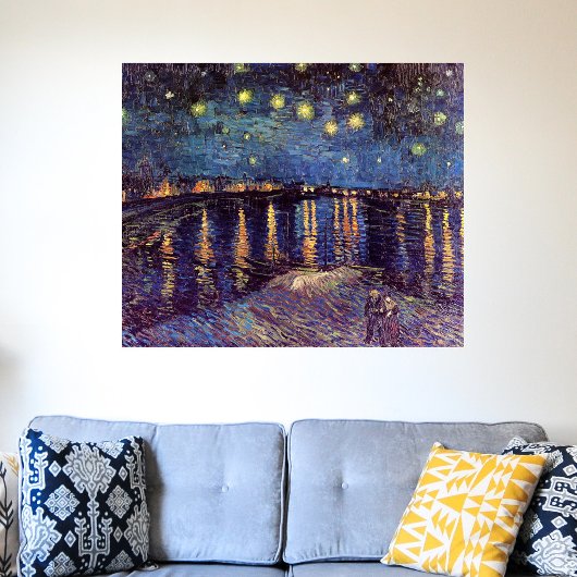 Poster Starry Night Over the Rhone par Vincent van Gogh