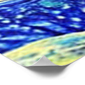 Poster Starry Night Statue De Liberty New York (Coin)