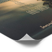 Poster Starry Night Tropical Beach Love Citation & Monogr (Coin)