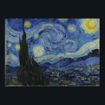 Poster Starry Night, Van Gogh Célèbre Peinture<br><div class="desc">Vincent Van Gogh Poster de nuit Starry</div>
