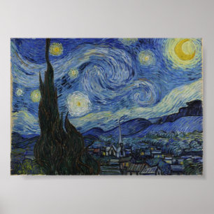 Poster Starry Night, Van Gogh Célèbre Peinture