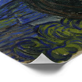 Poster Starry Night, Van Gogh French Town Saint Remy (Coin)