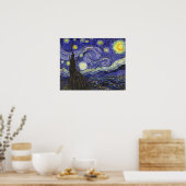 Poster Starry Night, Vincent Van Gogh. (Cuisine)