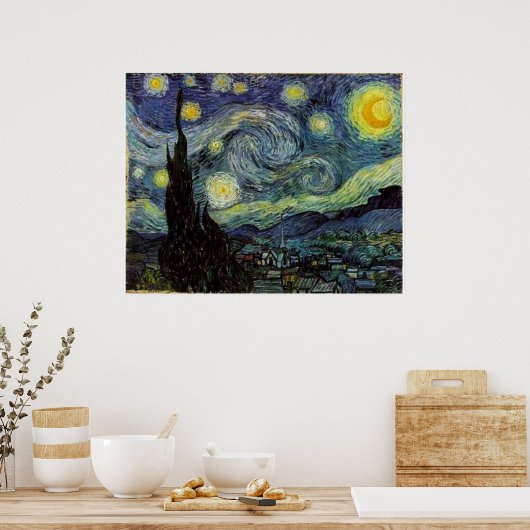Poster Starry Night, Vincent van Gogh (Cuisine)