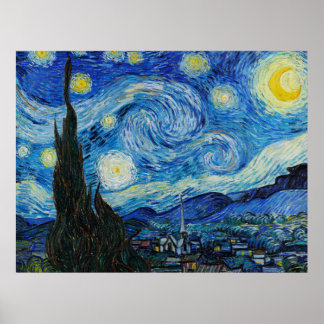 Poster Starry Night Vincent Van Gogh  