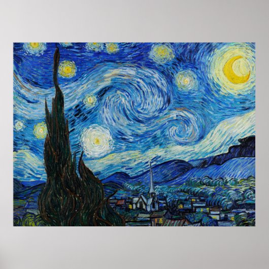 Poster Starry Night Vincent Van Gogh   (Devant)