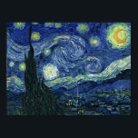 Poster Starry Night Vincent van Gogh Art Peinture<br><div class="desc">Vincent van Gogh (Néerlandais, 1853 - 1890) Starry Night, 1889, Huile sur toile Non encadré : 73 × 92 cm (28, 7 × 36, 2 po) Ce tableau représente la vue depuis la fenêtre est de la chambre d'asile de Van Gogh à Saint-Rémy-de-Provence, il ajoute un village aménagé. Il est...</div>