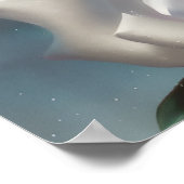 Poster Starry Pastel Roses rose et blanc (Coin)