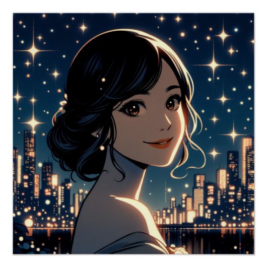 Poster Starry Serenity Smile (Devant)