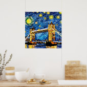 Poster Starry Starry Night Londres Angleterre (Cuisine)