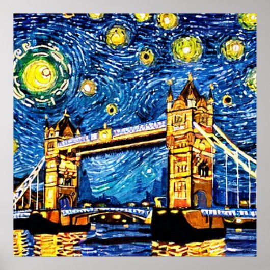 Poster Starry Starry Night Londres Angleterre (Devant)