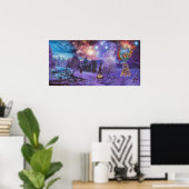 Poster "Stars et neige" (Bureau à domicile)