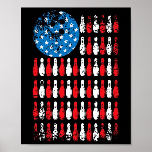 Poster Stars Funny Bowling Team Bowler (Devant)