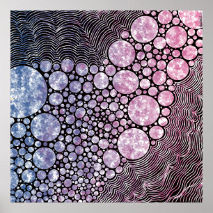 Poster Stars orbs et cercles conception abstraite