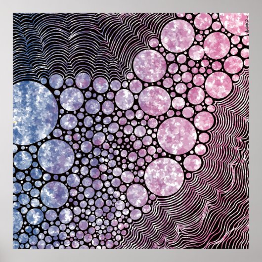 Poster Stars orbs et cercles conception abstraite (Devant)