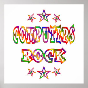 Poster Stars Ordinateurs Rock