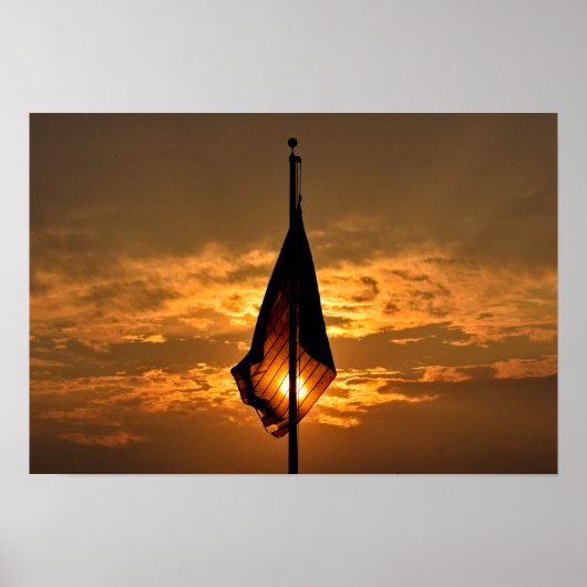 Poster Stars & Stripes à l'heure d'or (Devant)