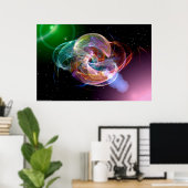 Poster Starship Fractalica (Bureau à domicile)