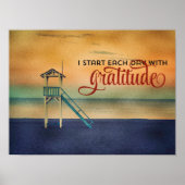 Poster Start Each Day With Gratitude (Devant)