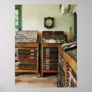 Poster STARTING UNDER $20 - Print Shop with Clock