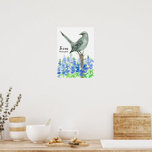 Poster State Bird of Texas Mockingbird (Cuisine)