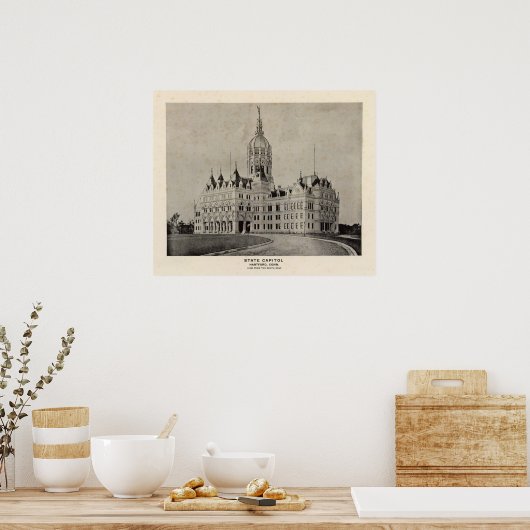 Poster State Capitol, Hartford (Cuisine)