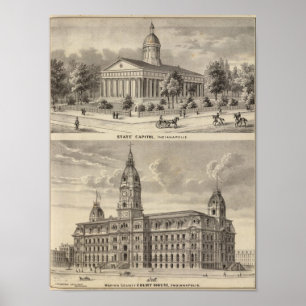 Poster State Capitol, Marion County Court House