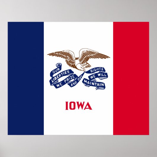 Poster State Flag of Iowa (Devant)