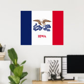 Poster State Flag of Iowa (Bureau à domicile)
