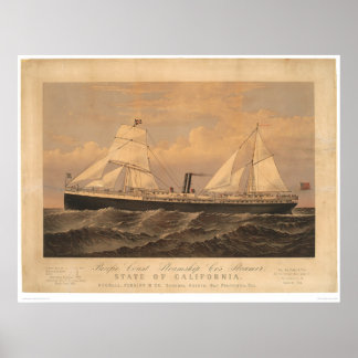 Poster "State of California" Steamer (1275A)