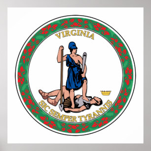Poster State of Virginia great seal