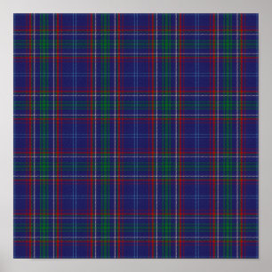 Poster State Tartan - Massachusetts - Téléchargement numé