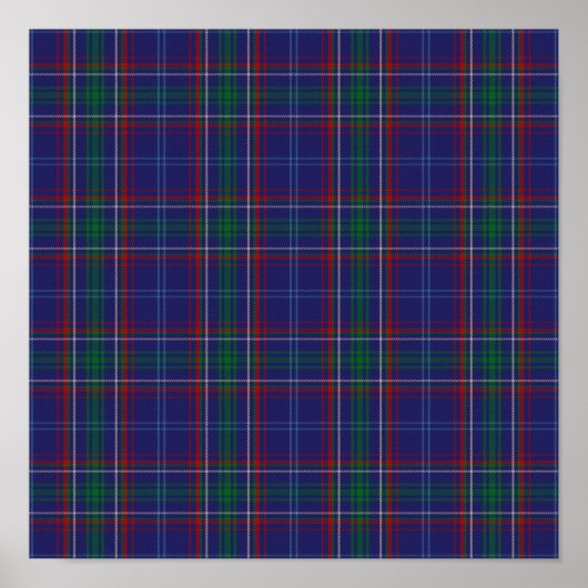 Poster State Tartan - Massachusetts - Téléchargement numé (Devant)