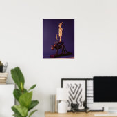 Poster Statette du roi sur un léopard (Bureau à domicile)