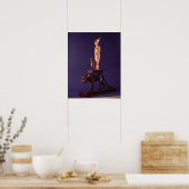 Poster Statette du roi sur un léopard (Cuisine)