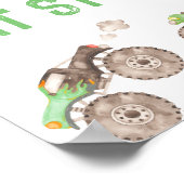 Poster Station alimentaire Green Monster Trucks Party (Coin)