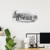 Poster Station dans la prairie : Le 100e méridien (Bureau à domicile)