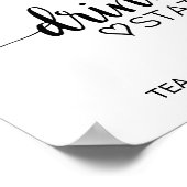 Poster Station de boissons de mariage simple calligraphie (Coin)