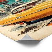 Poster Station de carburant de voiture Futurisme rétro de (Coin)