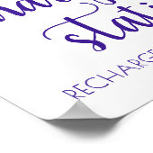 Poster Station de charge simple violet | Grapher n'import (Coin)