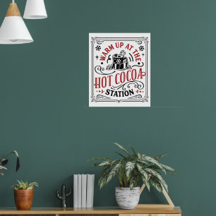 Poster Station de coco chaud Noël