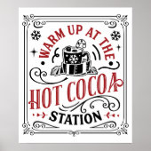 Poster Station de coco chaud Noël (Devant)