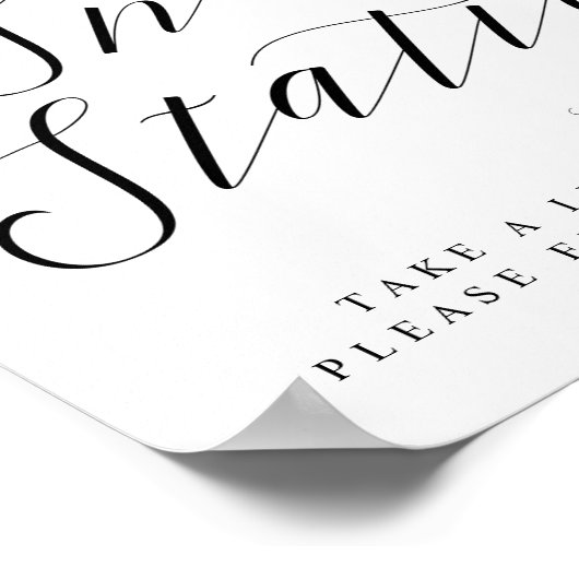 Poster Station de collations chic Salle de réception de m (Coin)